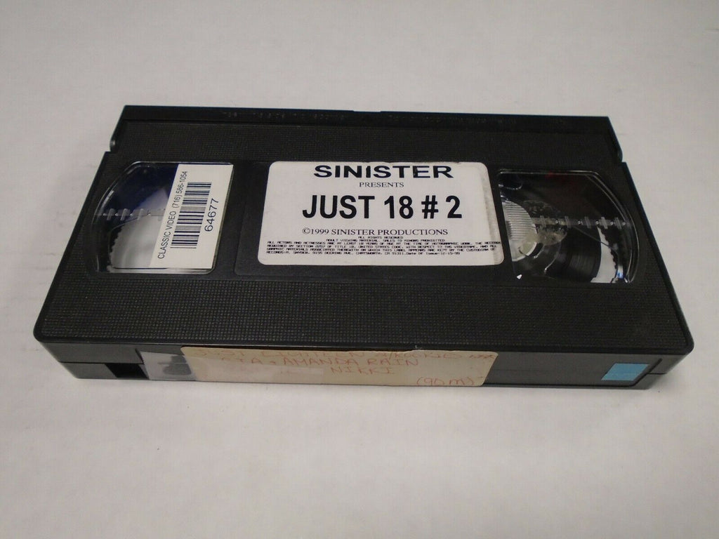 Just 18 #2 Sinister 1999 Amanda Rain 1999 90mins Adult VHS 032519AMP3