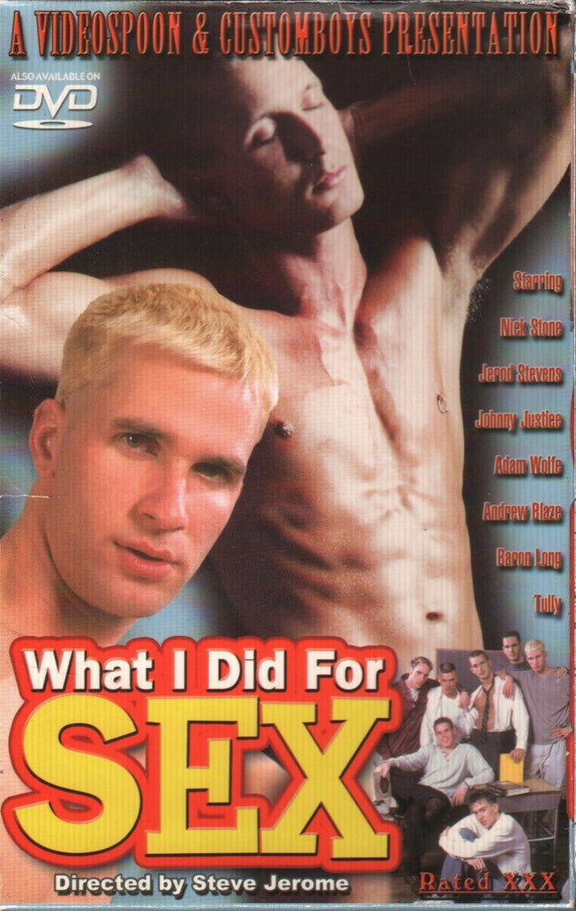 What I Did for Sex Nick Stone Jerod Stevens Gay Male Adult VHS 101819AMP5