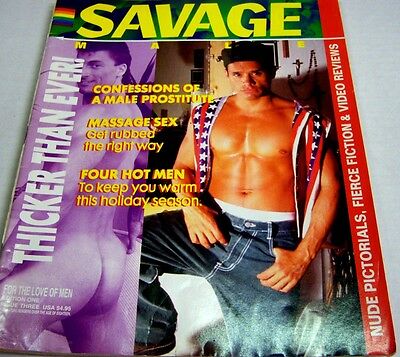 Savage Gay Adult Magazine"Massage Sex" #3 1993 vg/cln 043013Lm-ep