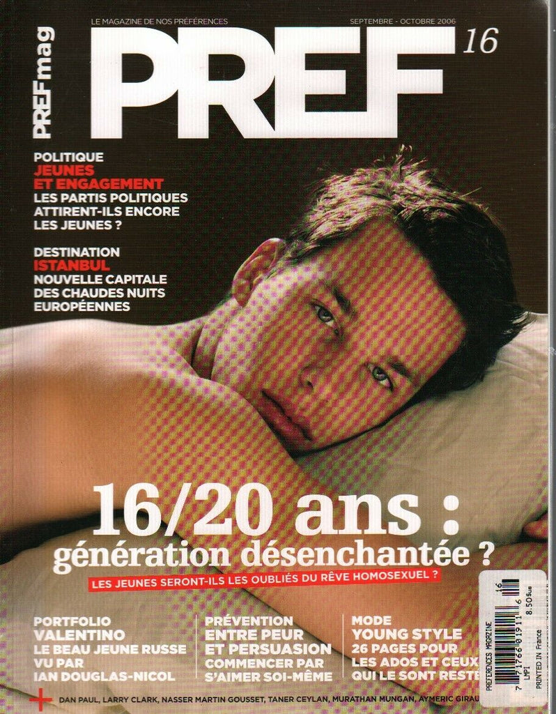 Pref Mag Rare French Gay Sept-Oct 2006 #16 Dan Paul Larry Clark 030620AME