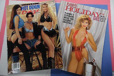 Lot Of 2 Playboy Magazines: Hot Denim Daze 1995 - Holiday Girls 1987 062716lm-ep - New