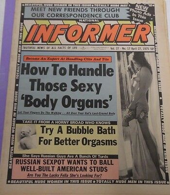 Informer Adult Newspaper Handling Clits & Tits April 27, 1975 011213lm-epa