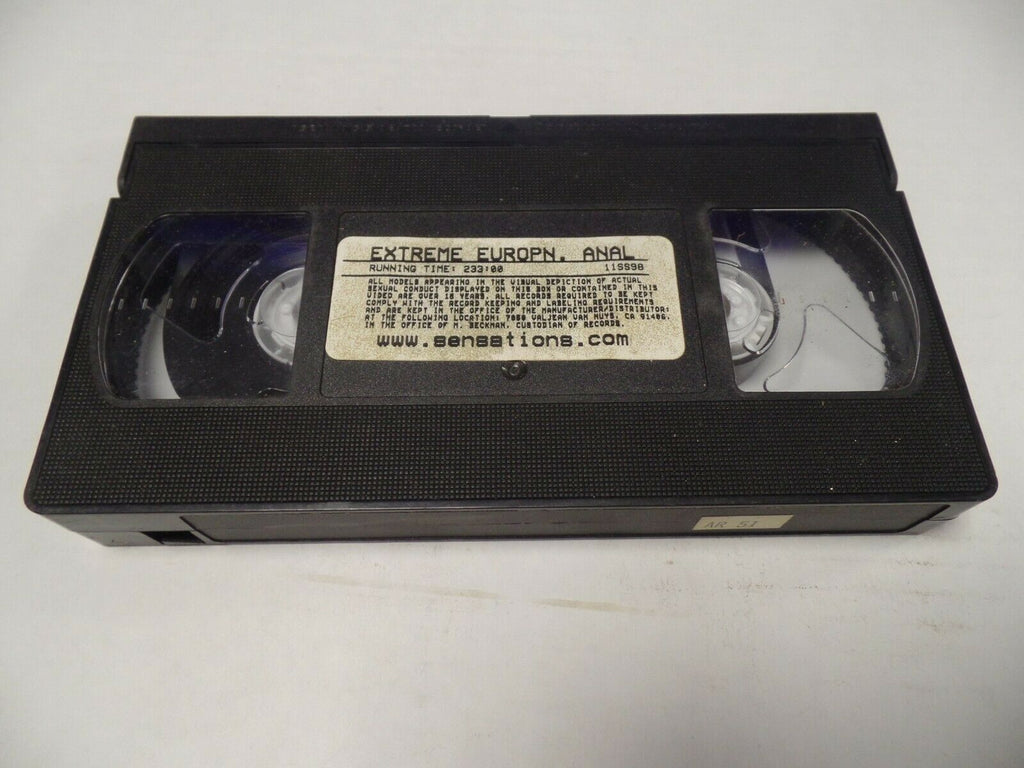 Extreme European Anal 233mins Sensations Adult VHS 052219AMP