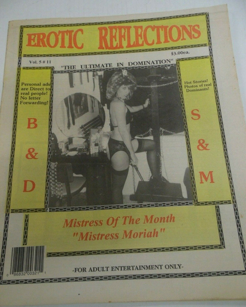 Erotic Reflections Fetish Newspaper Mistress Moriah vol.5 #11 1989 121419lm-ep