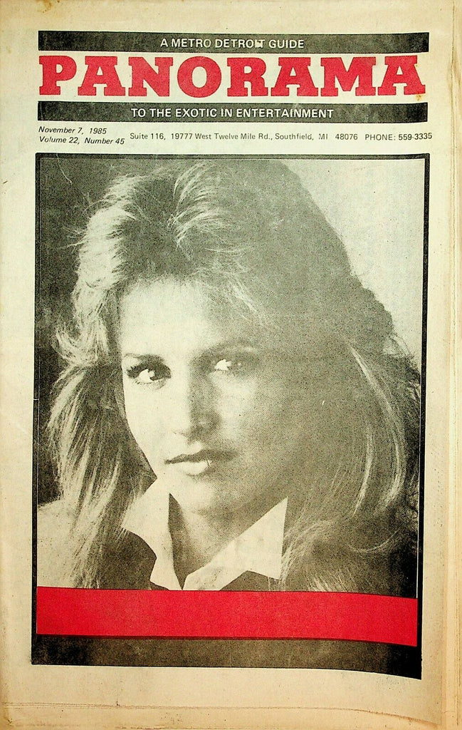 Panorama Metro Detroit Exotic Entertainment Guide November 7, 1985 022020lm-ep