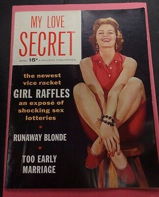 My Love Secret Adult Magazine Sex Lotteries April 1956 vg 122215lm-ep