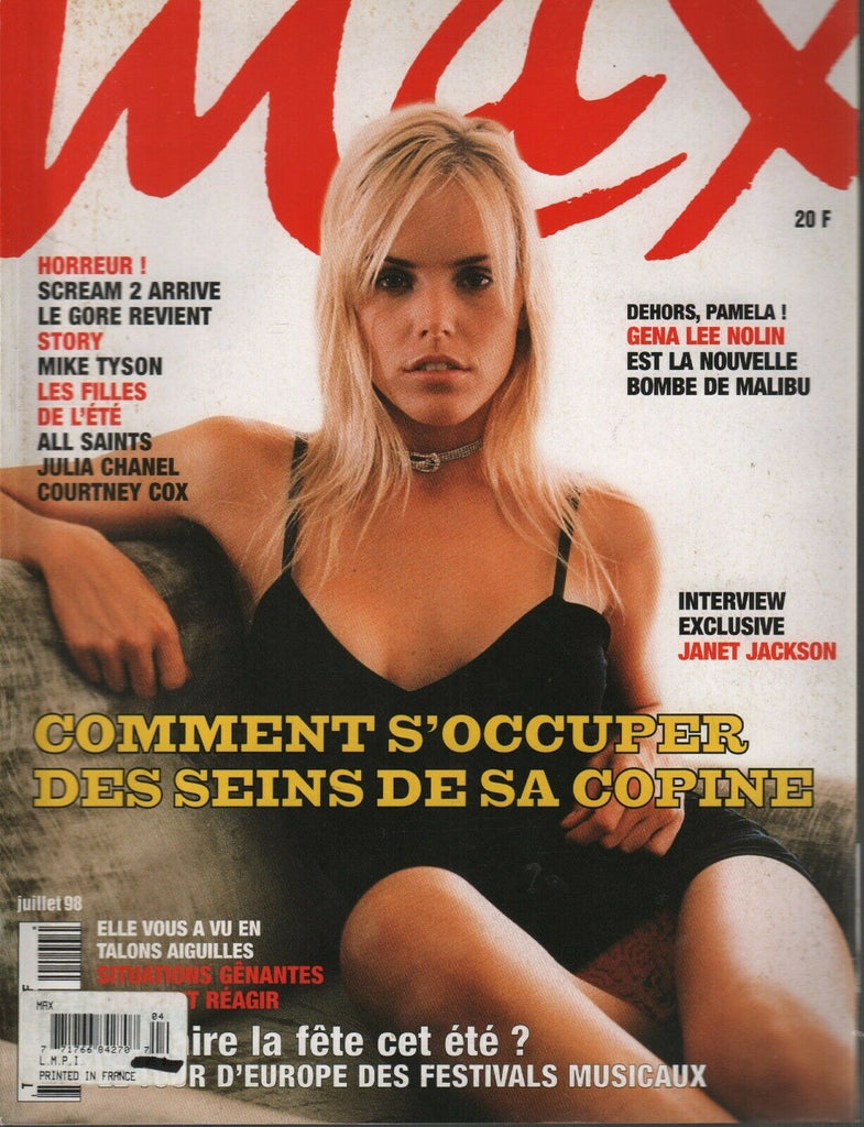 Max French Magazine Juillet 1998 Janet Jackson Gena Lee Nolin 092519AME