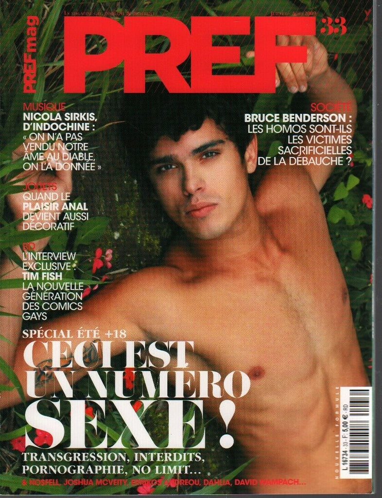 Pref Mag Rare French Gay Interest July-Aug 2009 Bruce Benderson 030620AME