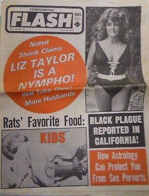 Flash Adult Newspaper Liz Taylor A Nympho July 29, 1975 062917lm-ep2