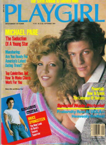 Playgirl Magazine September 1984 / Michael Pare, Bruce Springsteen, Fraternity Row