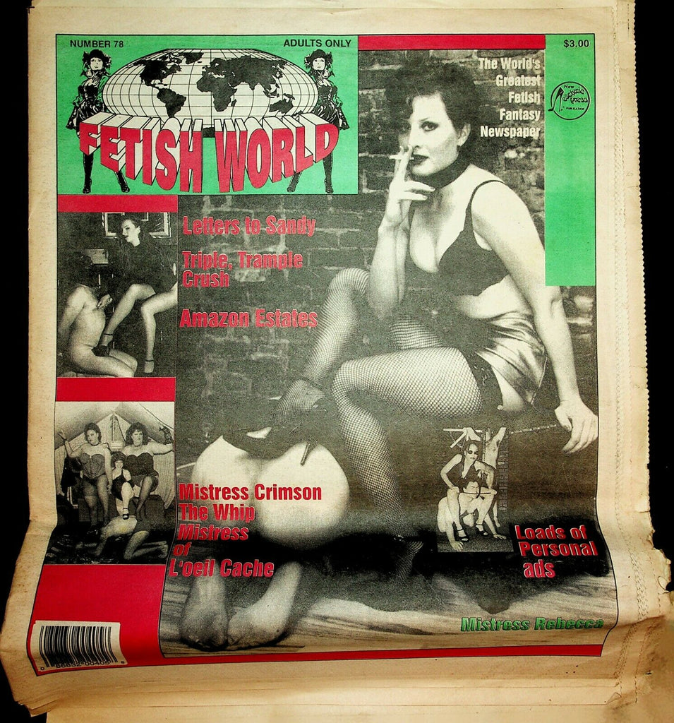 Fetish World Newspaper Whip Mistress Crimson #78 1995 030220lm-ep