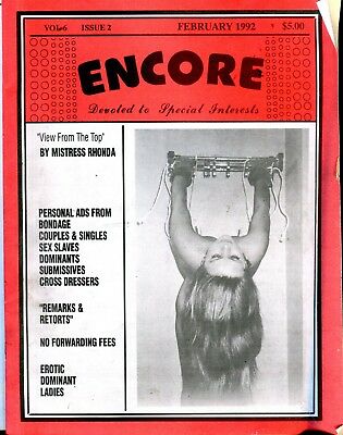 Encore Fetish Newspaper Magazine Mistress Rhonda February 1992 050118lm-ep2