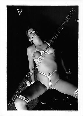 Adult 1990s B&W Photo 5x7 Bondage Beautiful Dirty Blonde Bound & Dominated 281MX