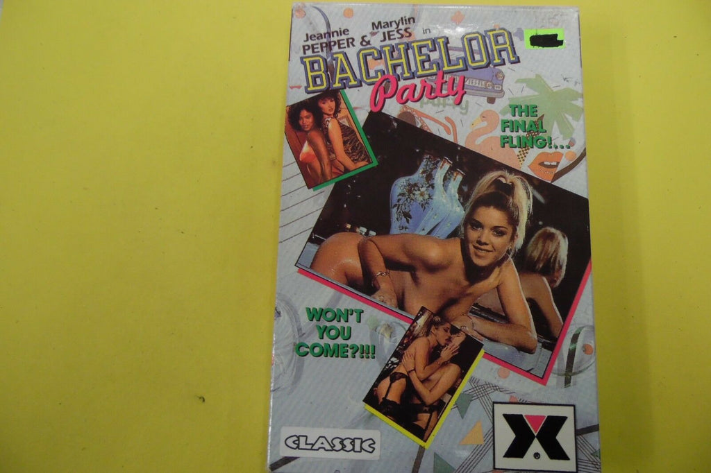 Bachelor Party VHS Jeannie Pepper/Marylin Jess XXX CLEARANCE 111616lm-ep3