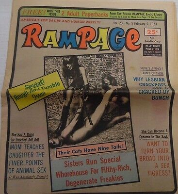 Rampage Adult Newspaper Rough & Tumble Issue February 4, 1973 102212lm-epa