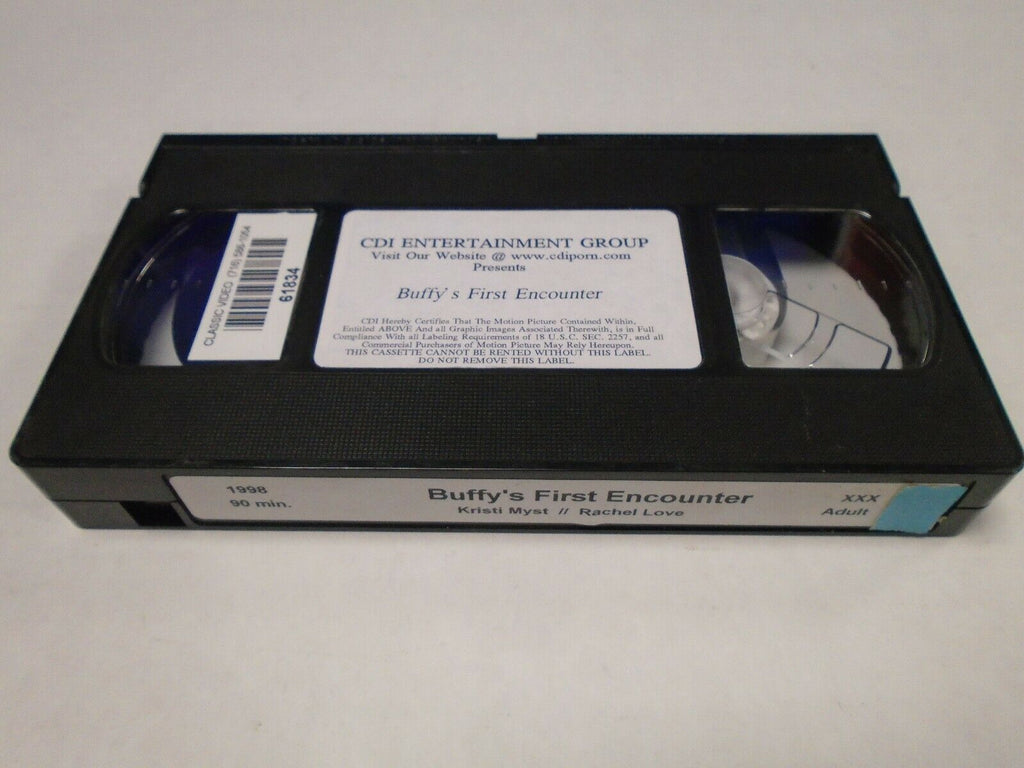 Buffy's First Encounter Kristi Myst Rachel Love 1998 Adult VHS 021419AMP3