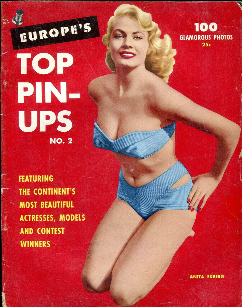 Europe's Top Pin-Ups Europe's Top Pin-Ups Magazine Anita Ekberg #2 1955 100919lm-ep - Used