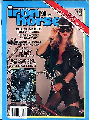 Iron Horse Biker Magazine Smokin' Shovelheads May 1990 030614lm-epa