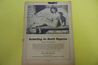 Sunbathing For Health Nudist Magazine 1950's 070716lm-ep