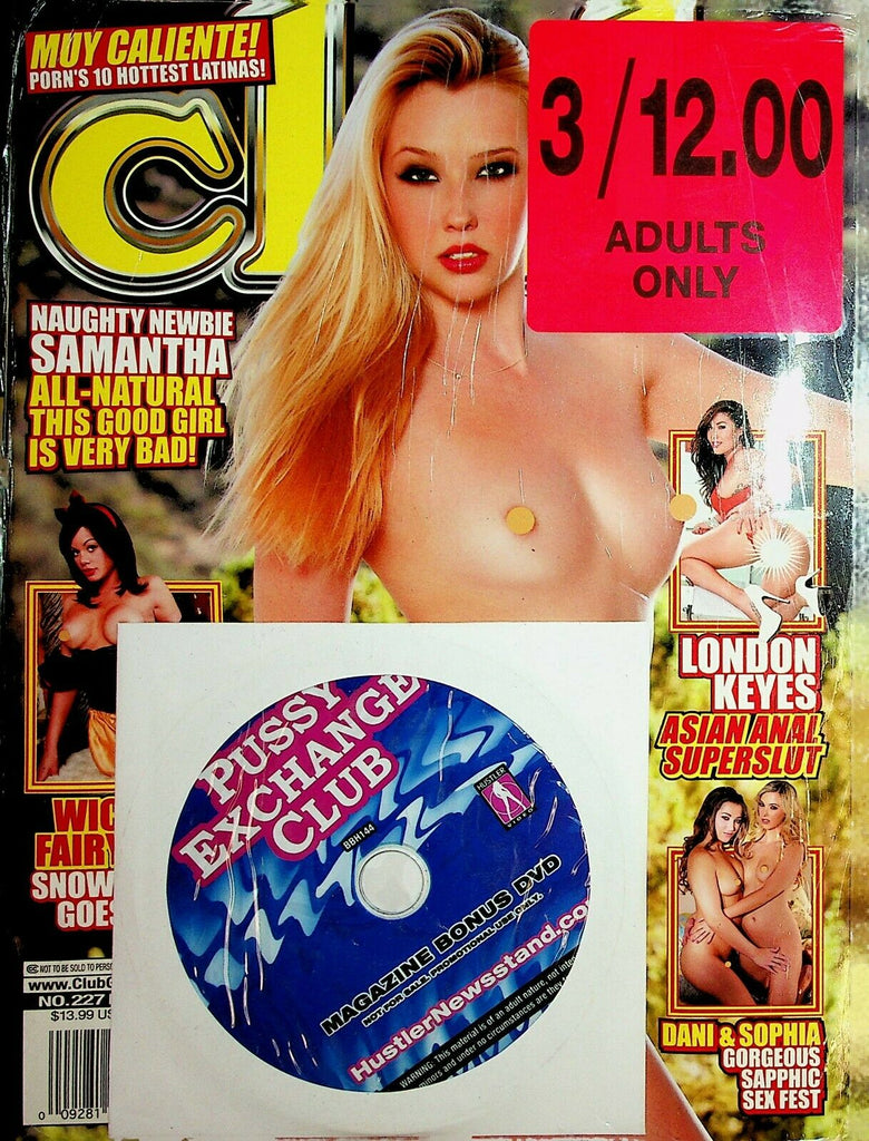Lot Of 3 Magazines Club #227 / Hustler 2015 / Playboy 2004 w/DVD 043020lm-ep2