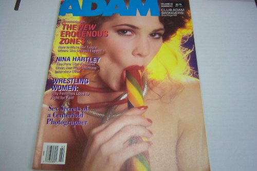 Adam Busty Adult Magazine "Nina Hartley, and Women Wrestlers Inside!" Vol.32 #2 1988