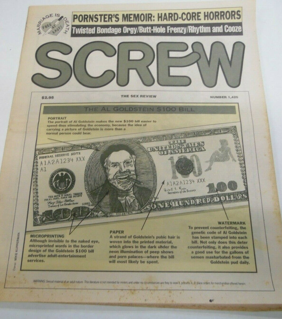 Screw Newspaper Twisted Bondage Orgy #1420 May 20, 1996 122419lm-ep