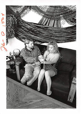 Adult 1990s B&W Photo 5x7 Bondage Beautiful Blonde Being Bound & Dominated 65NA