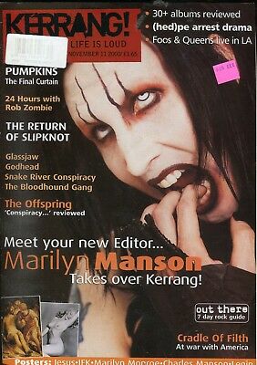 Kerrang! Magazine Marilyn Manso/ Marilyn Monroe November 2000 013018lm-ep