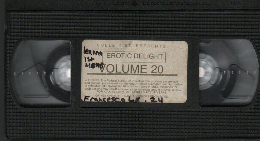 Erotic Delight Vol 20 Francesca Lee Adult VHS 021720AMP