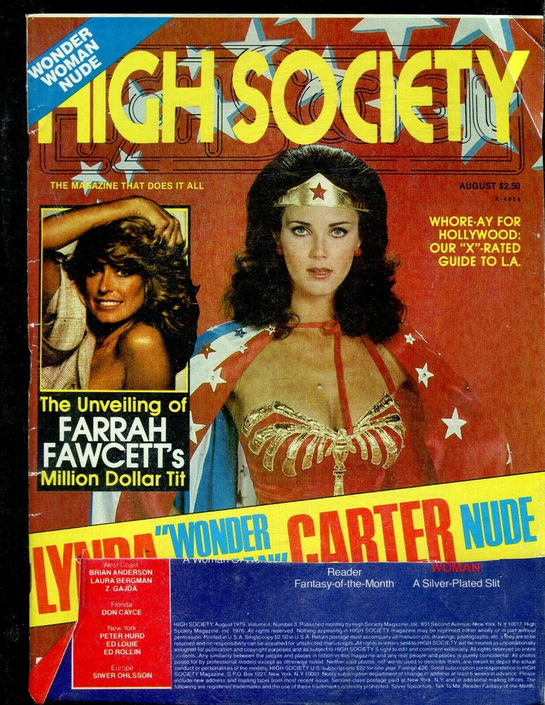 High Society Magazine Lynda Carter/Farrah Fawcett Readers Copy 101019lm-ep