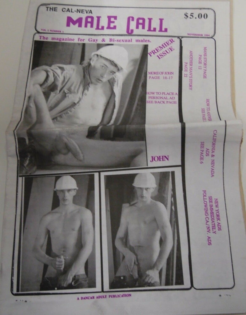 Cal-Neva Male Call Gay Contacts Newspaper November 1994 Premiere 112718lm-ep