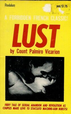 Lust Adult Novel by Count Palmiro Vicarion 1967 French Classic 042514lm-epa