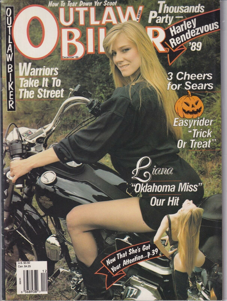 Outlaw Biker Magazine Oklahoma Miss Liana December 1989 020419REP