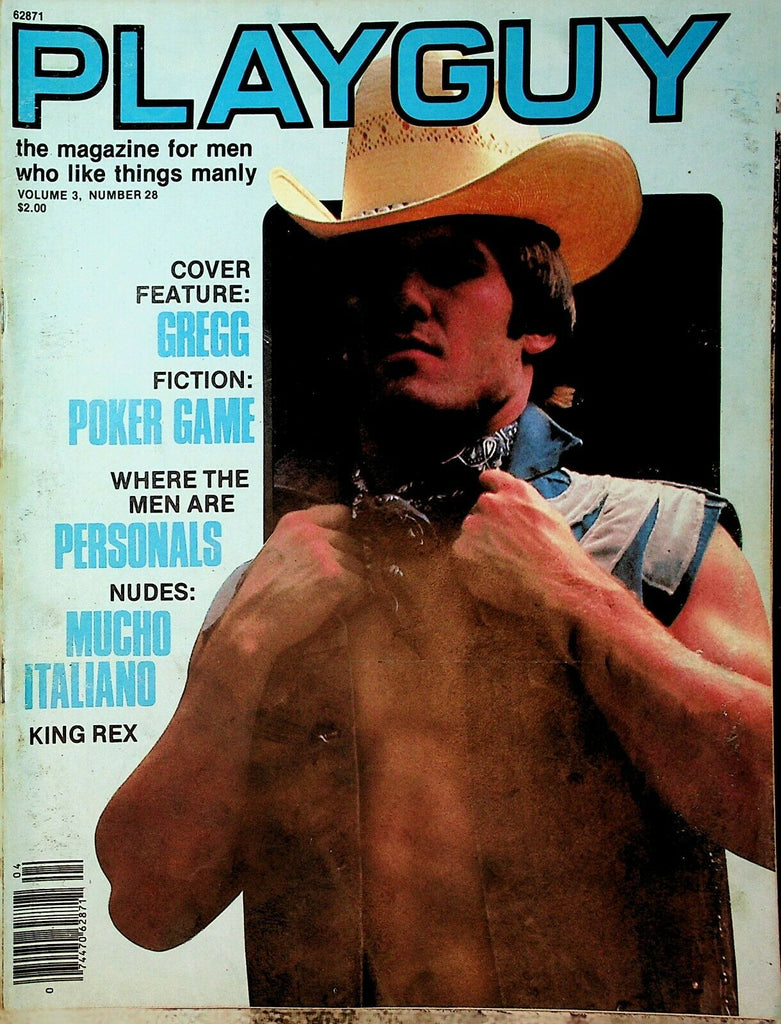 Playguy Gay Magazine Cover Guy Gregg vol.3 #28 1980's 032520lm-ep3