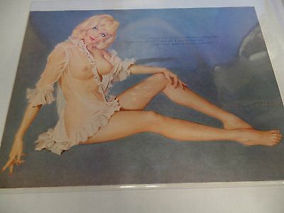 Playboy Magazine Vargas Girl Erotic Art Print 8x11" Blonde See through Lace 29V