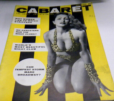 Cabaret Busty Adult Magazine 'Tempest Storm' July 1956 120313lm-ep - Used