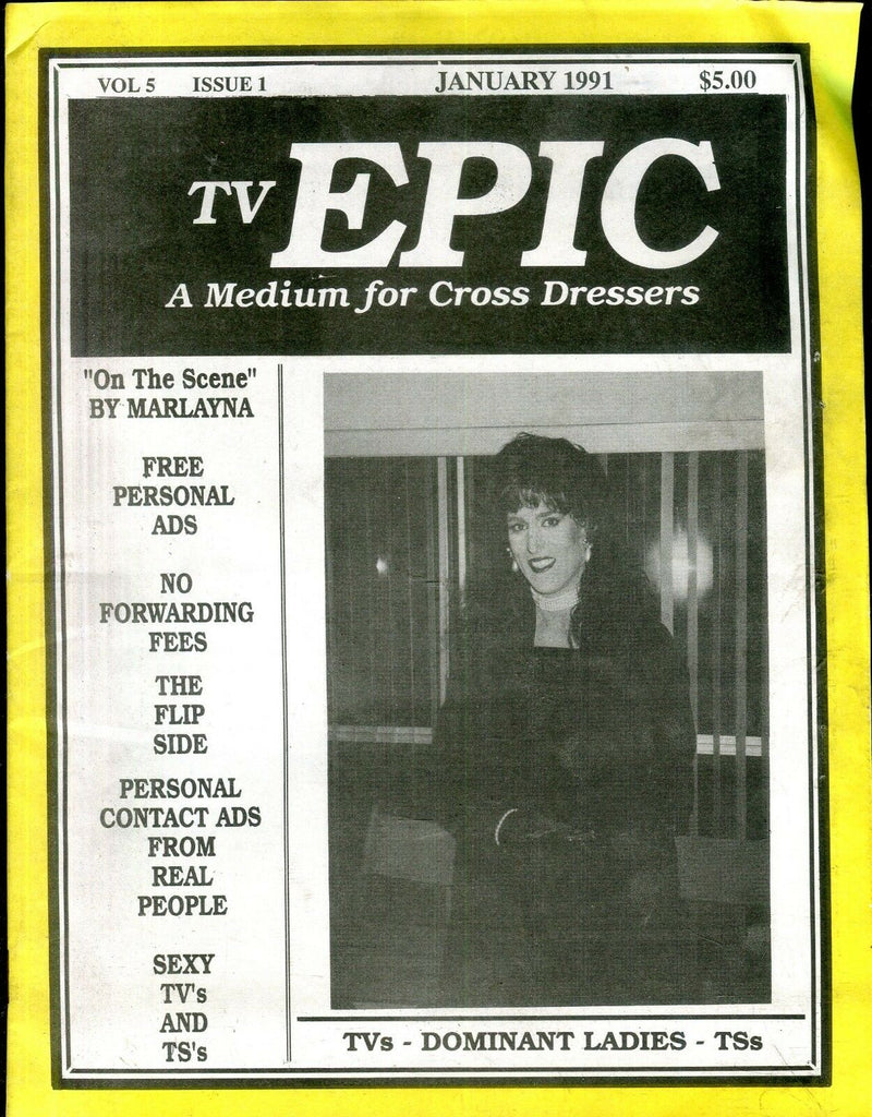 TV Epic Cross Dressers Contacts Magazine January 1991 112618lm-ep