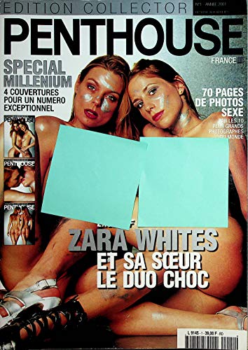 Penthouse French International Magazine Zara White #1 2001 Special Millenium Issue