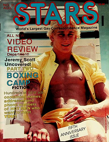Stars Gay Magazine Cover Guy Lance #31 August 1984 5th Anniversary Issue