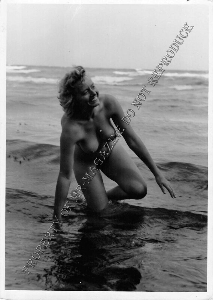 Adult Vintage 1950s B&W Photo 4x6 Beautiful Blonde Nude Sexy Nice Body 294FE