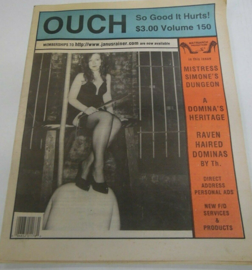 Ouch Fetish Newspaper Mistress Simone's Dungeon #150 1998 121419lm-ep