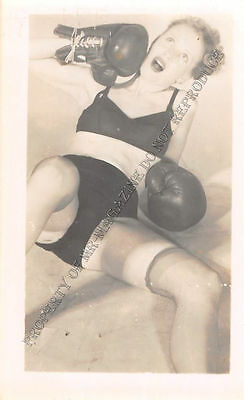 Adult B&W Photo 1940s/50s 2.5x4 Beautiful Blonde Posing in Lingerie 306MH
