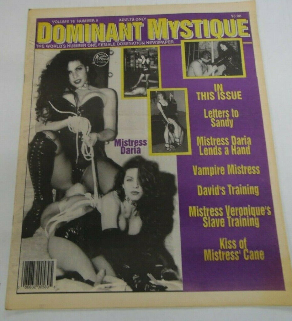 Dominant Mystique Newspaper Mistress Darla vol.18 #6 1995 121719lm-ep