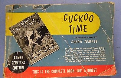 Cuckoo Time Humorous Novel Ralph Temple 1945 Armed Services Edition 061317lm-ep