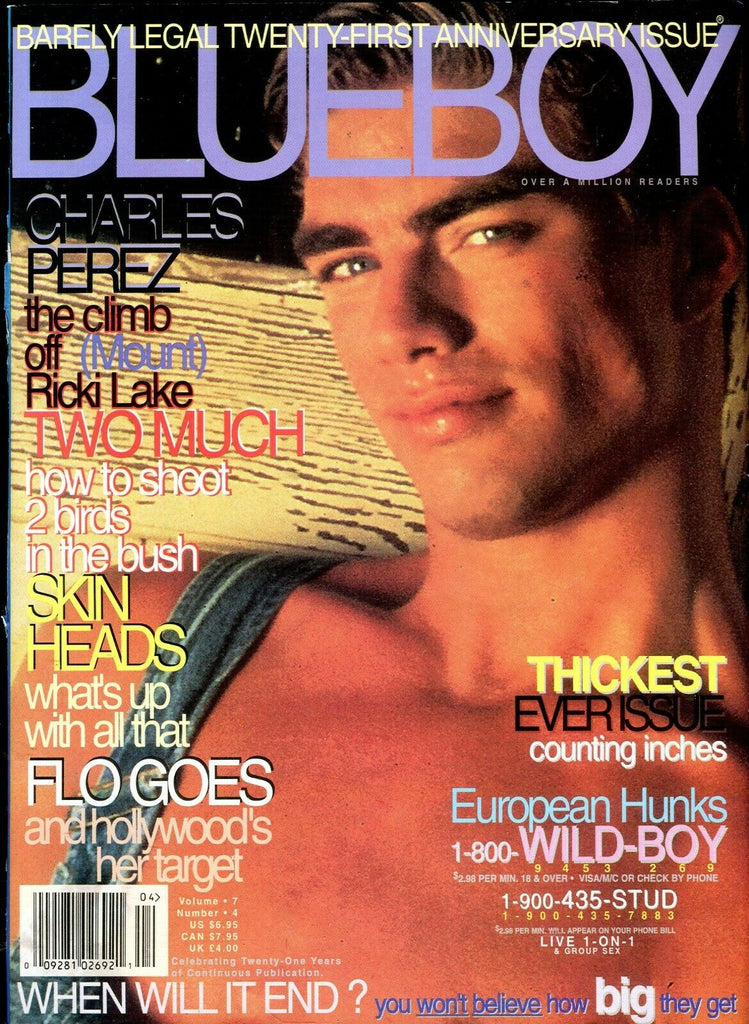 Blueboy Gay Magazine Charles Perez vol.7 #4 April 1996 081419lm-ep