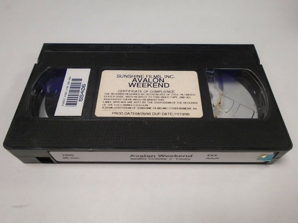Avalon Weekend Sindee Cosese Trinity 1995 80mins Adult VHS 030419AMP3
