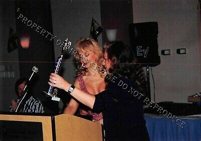 Nina Hartley Candid Original 3.5x5 Photo 1990s Accepting a Porn Award 115ih