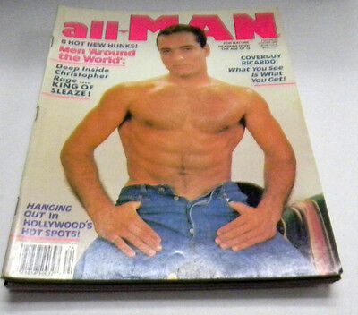 All-Man Gay Adult Magazine Christopher Rage Winter 1987 vg 041114lm-ep