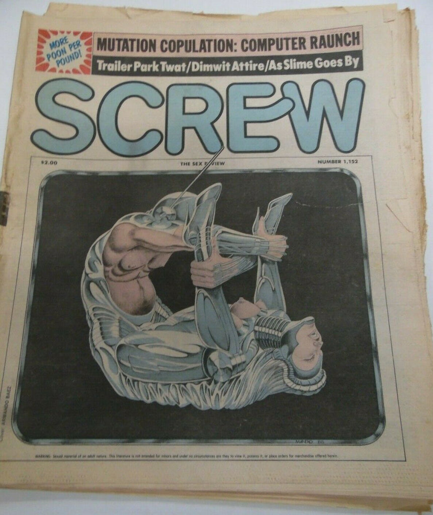 Screw Newspaper Trailer Park Twat #1152 April 1, 1991 122119lm-ep