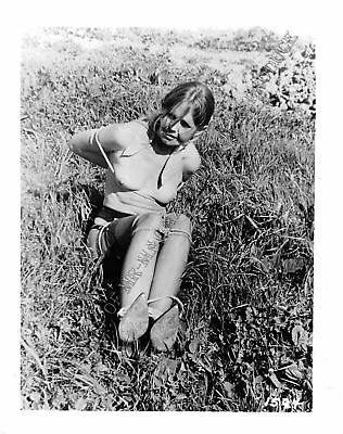 Adult Photo Vintage B&W 4x5 Bondage Beautiful Brunette Bound Dominated 183XU